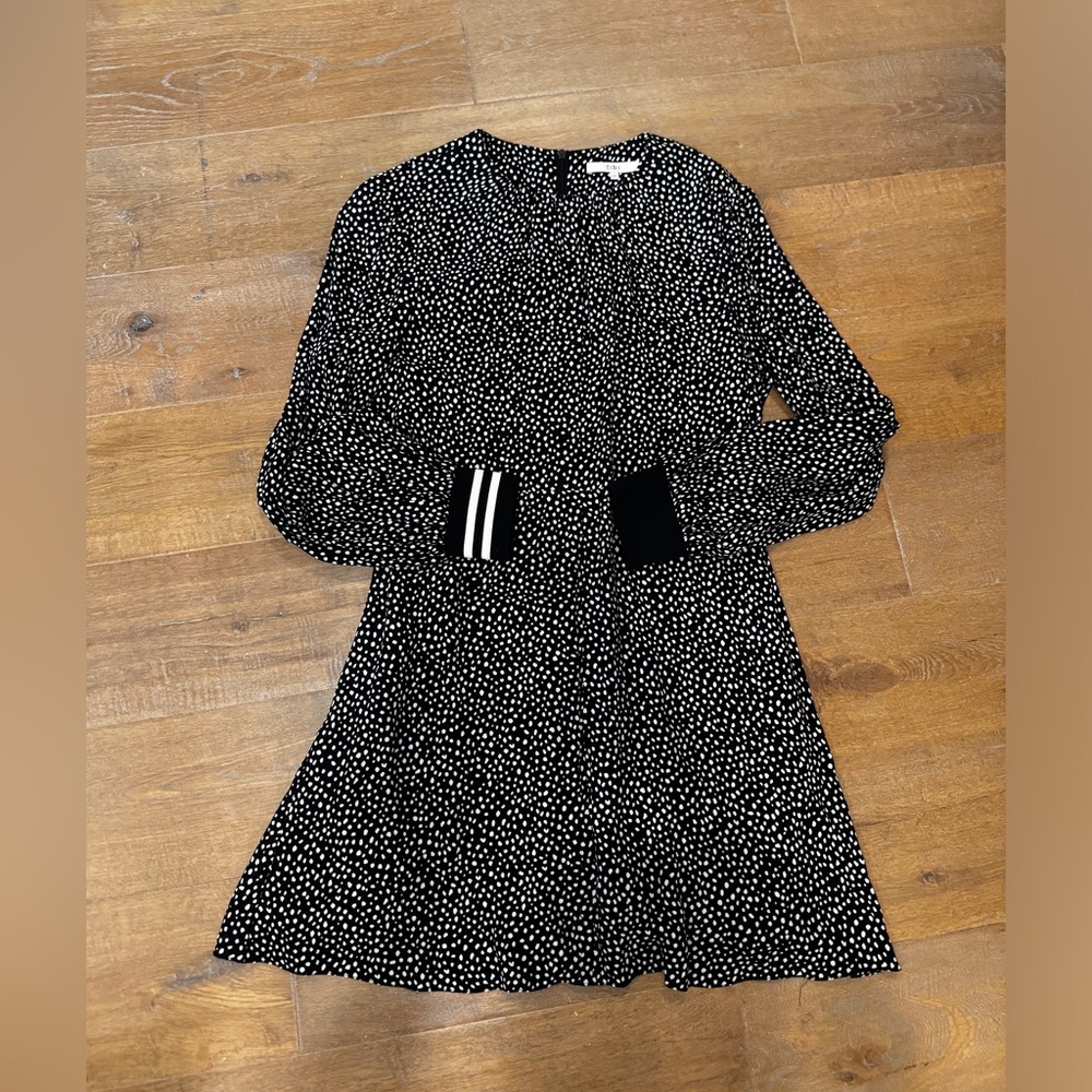 Tibi - Black and White Long Sleeve Dress